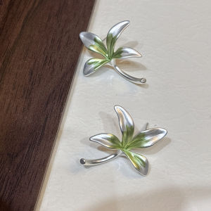 Empty Valley Mystical Orchid Elite Small Ensemble Floral Earrings S925 Sterling SilverNeo-Traditional Chinese Art Jewelry Womens Fashion Accessories