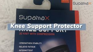 Supamax Superior Elastic Knitted Knee Protector Knee Guard Knee Braces for Exercise Cycling Strength Training Hiking Gym Accessories Fitness Accessories Basikal Skateboard Squat Roller Blade Treadmill Running Badminton Basketball