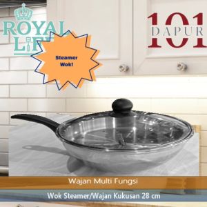 Royal Life Stainless Wok Steamer 28 cm