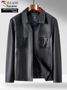 TUCANO | Business Casual Turn-down Collar Leather Jacket