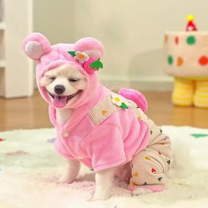 Áo vải Len dày cho Chó Mèo  Áo Giữ ấm có tay. Quần Áo Thú Cưng