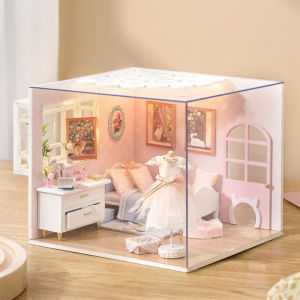 Diy Doll House Miniature Kit Wooden Casa Roombox Dollhouse With Furniture Light Home Handmade Assembly Toys Birthday Gifts