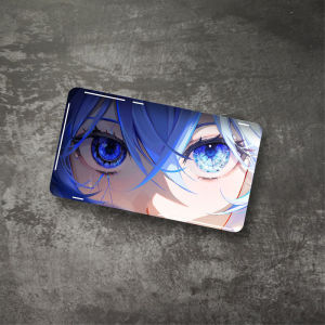 JDM Anime Girl Eye Crystal Stickers 3D Decal for Motorcycle Computer Case Decorations Second Dimension Eye Contact Stickers
