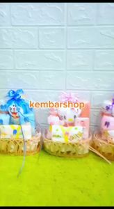 kado untuk bayi baru lahir keranjang oval super imut komplit ANEKA WARNA