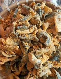 1KG Da cá sấy giòn lắc trứng muối hàng ngon chuẩn vị Da cá hồi chiên giòn tẩm gia vị