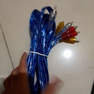 G487 ORIGINAL KABEL RCA 3-3 5 METER AUX GAMBAR DVD VIDEO MONITOR SPEAKER SPEKER SPIKER AUDIO CABEL C