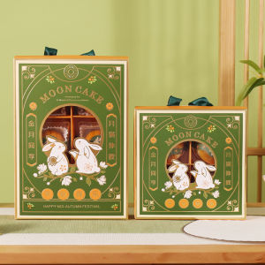 2025 New Premium Mooncake Gift Box Handheld 4/6/8 Pieces Ice Skin Pastry Egg Yolk Crisp Packaging Bag Box Kitchen Baking Tools