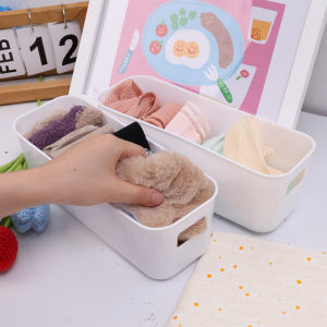 Polocat กล่องเก็บของอเนกประสงค์ตั้งโต๊ะ กล่องคุณภาพ กล่องจัดระเบียบ กล่องใช้ต่างๆถุง เท้าชุดชั้น คู่ด้านใส่ของข้อมูลเครื่องสำอางค์