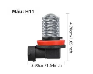 2 Bóng Đèn Sương Mù LED H7 9005 HB3 9006 HB4 Mini Đèn Chạy Ban Ngày 12V Cho Đèn Pha Ô Tô Màu Trắng Vàng