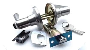 Mute Door Knob Lock Set Lock 3 Keys Inclued Lockset Stainless Steel Bedroom