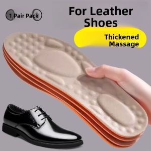 LINGMIAO | Mens Leather Insoles Absorbent Anti-Odor Breathable