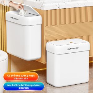 Joybos | Thùng Rác Gia Đình Dung Lượng Lớn Có Nắp Đậy Treo Tường Khe Nhỏ