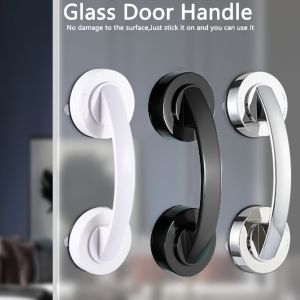 Strong Suction Cup Glass Door HandleDrill-free Washable Reusable Handles for Bathroom Sliding DoorsWindows CabinetsWardrobes
