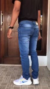 Celana Jeans Pria Panjang Distro Bandung Laki2 Dewasa Pensil Slimfit Slimpit Slim fit Stretch Street Strit Karet Melar Warna Biru Dongker Tua Dark Blue Jean Jins Cowok Cowo Ukuran Size 33-39 Besar Jumbo Terbaru 2023