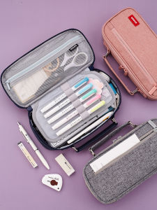 Túi Đựng Bút Chì Dung Tích Lớn Đa Năng Nhiều Lớp Đơn Giản Phong Cách Nhật Bản Dành Cho Nữ Sinh Viên Túi Đựng Đồ Dùng Học Tập