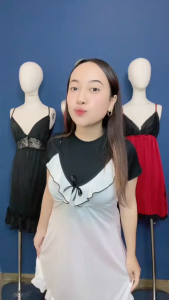 Moon Alice Premium Daster Lingerie Seksi Baju Tidur Dewasa Wanita Sedia Hingga Ukuran Jumbo M206B