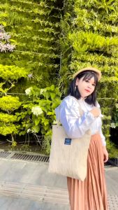 COD / GOSEND sis Jual Tas Wanita Fashion Terbaru Model Totebag Tali Kain Kanvas Kuliah jalan jalan