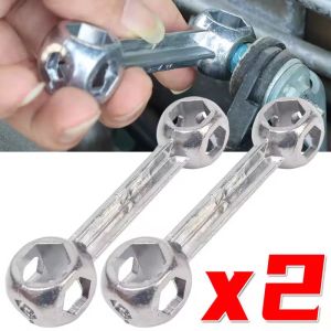 2PCS Multifunctional Hexagonal Bone-shaped Repair Spanner Bicycle Multi-purpose Plate Hand Repair Tool 10 in 1 Screw Helper Socket