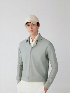ICICLE | Silk and Cotton Jacquard Knit Mens Shirt