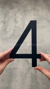 ป้ายตัวเลขชั้นลายเหลี่ยม ป้ายบอกชั้นอาคาร ป้ายชั้น ป้ายอะคริลิค สไตล์โมเดิร์น มินิมอล Designfac