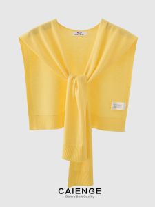 CAIENGE | New Summer Lightweight Knit Striped Shawl Scarf