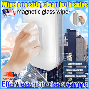 Pembersih kaca【Malay Spot】High-Rise Window Cleaning Double Sided Window Cleaner Magnetic Window Cleaning Tools Easy Cleaning Window Glass Cleaner Magnetic Glass Wiper 抹窗口神器 Brush For Washing Windows Home/Aquarium Cleaning Tool