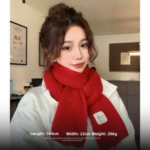 Cgediao | Red Wine Colored Winter Scarf Warm Stylish Elegant New Year