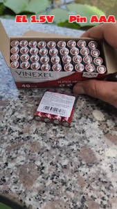 Hộp 40 viên pin đũa AAA VINEXEL 1.5V Super Heavy Duty R03 - Hàng chính hãng