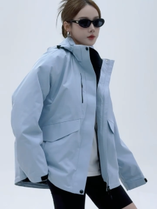 Jeep Spirit Running Jacket For Women Waterproof Hiking Windbreaker Hooded Yoga Sports Jackets