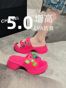 Womens Sandals 2025 New Indoor Home Bathing Anti-slip Thick Bottom EVA Fashion Summer Outdoor Beach Wear Comfortable Slip-On