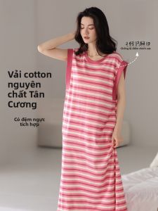 MiiOW | Đồ ngủ mùa hè gợi cảm cho nữ MiiOW Cat People Áo choàng không tay rộng rãi có đệm ngực Quần áo mặc nhà bằng cotton nguyên chất