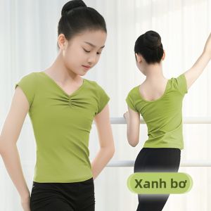 Bộ Đồ Tập Múa Ba Lê Tay Ngắn Quần Ngắn