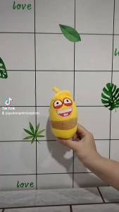 GẤU BÔNG SÂU LARVA VÀNG CHÚ CÚN CON MẶT XỆ VẢI MỊN DỄ THƯƠNG