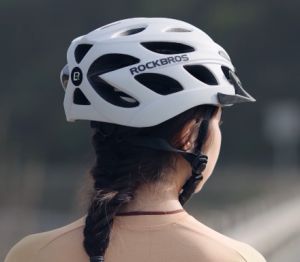 ROCKBROS Cycling Larger MTB Helmet for Men and Women Breathable and Safe Motor Riding Bicycle Helmet with Goggles Fit 58-65cm