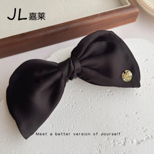 2025 New Original Simple Black Bow Tie Banana Clip Commute Casual Versatile Hair Clip Hair Accessory Volumizing Women