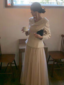 CHOUXIE | Tasteful Stylish Salt Style Suit Skirt Jacket Set