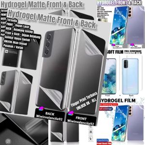 BARU Screen Protector A-Glare Layar Depan Dan Belakang Samsung S24 S24FE S24+ S24Ultra S23 S22 S21 S20 S10E S10+ S9 S8 + Plus FE S23 Ultra Hidrogel MATTE DOF Full Cover Anti Gores Covergel Pelindung Hydrogel Clear Front & Back Gel Jely Jelly 5G 4G + FE