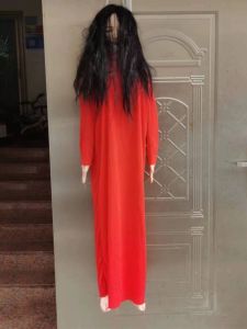 Halloween Decorations Red Dress Female Male Terror Props Hanging Ghosts House Bar Horror Scene Investigation Game Body Parts