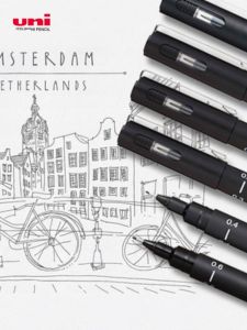 Bút Vẽ UNI Mitsubishi Bút Vẽ Sơn Nước Nghệ Thuật Chống Thấm Nước Bút Vẽ Hoạt Hình Bút Vẽ Lông Cừu Bút Vẽ Sáp