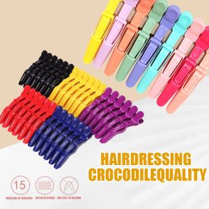 6Pcs Colorful Crocodile Clip Hair Tools Salon Special Perm Hair Coloring Hair Positioning Partition Hair Clip Duckbill Clip