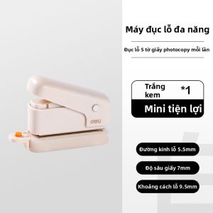 deli | Dụng Cụ Đục Lỗ 6 Lỗ Cho Giấy A4