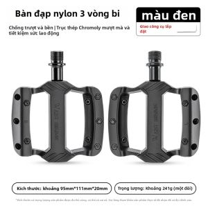West Biking | Bàn Đạp Xe Đạp Siêu Nhẹ WEST BIKING Bằng Nylon Với 3 Bạc Đạn Chống Trượt Bạc Đạn Kín Bàn Đạp Phẳng Dành Cho Xe Đạp Leo Núi & Đường Trường Màu Đen 241g/cặp