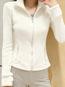 Womens Thickened Fleece Jacket Inner Vest Winter Outerwear Zipper Pocket Warm Travel Work Outdoor Casual Solid Color