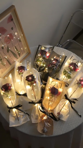 【20pcs】 Single Bouquet Wrapper Packaging Rose Transparent Flower Bouquet Gift Flower Decoration