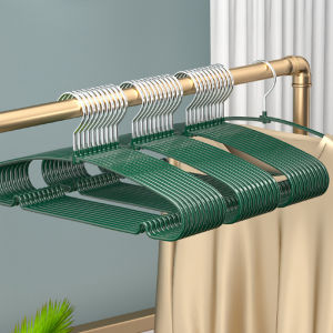 10pcs Metal Seamless Clothes Hanger for Heavy Duty Stainless Steel Clothes Rack Organizers Storage Drying Racks for Bras Tops