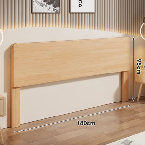 Bedhead Board Wall Mounted Moisture Resistant Solid Wood Integrated Back Support Slim Storage
