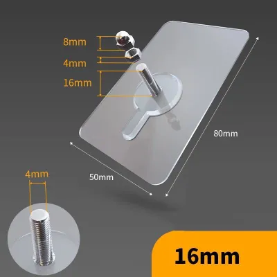 2-10 Miếng Dán Vít Không Cần Khoan Móc Treo Tranh Tường Không Để Lại Vết Tích Móc Đa Năng Nhà Bếp Phòng Tắm Không Để Lại Vết