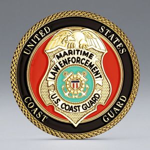 United States Coast Guard Golden Plated Souvenir Coin US Navy Commemorative Coin Home Decoration