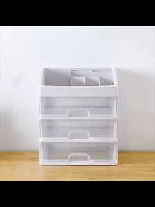 TABITHA RAK KOSMETIK MULTIFUNGSI 3 LACI MEJA RIAS SUSUN TEMPAT KOSMETIK KOTAK RIAS MAKEUP STORAGE [TABACC]