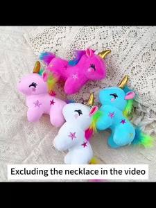 1pc Random Color Unicorn Shaped Plush Toy for Dogs to Play Interactive Teeth Grinding and Cleaning